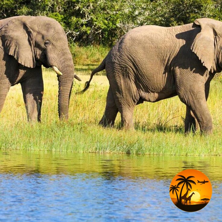 Elephants in Akagera, Rwanda